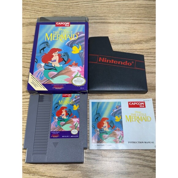 Disney's The Little Mermaid (Nintendo NES, 1991) CIB Tested - Picture 4 of 8